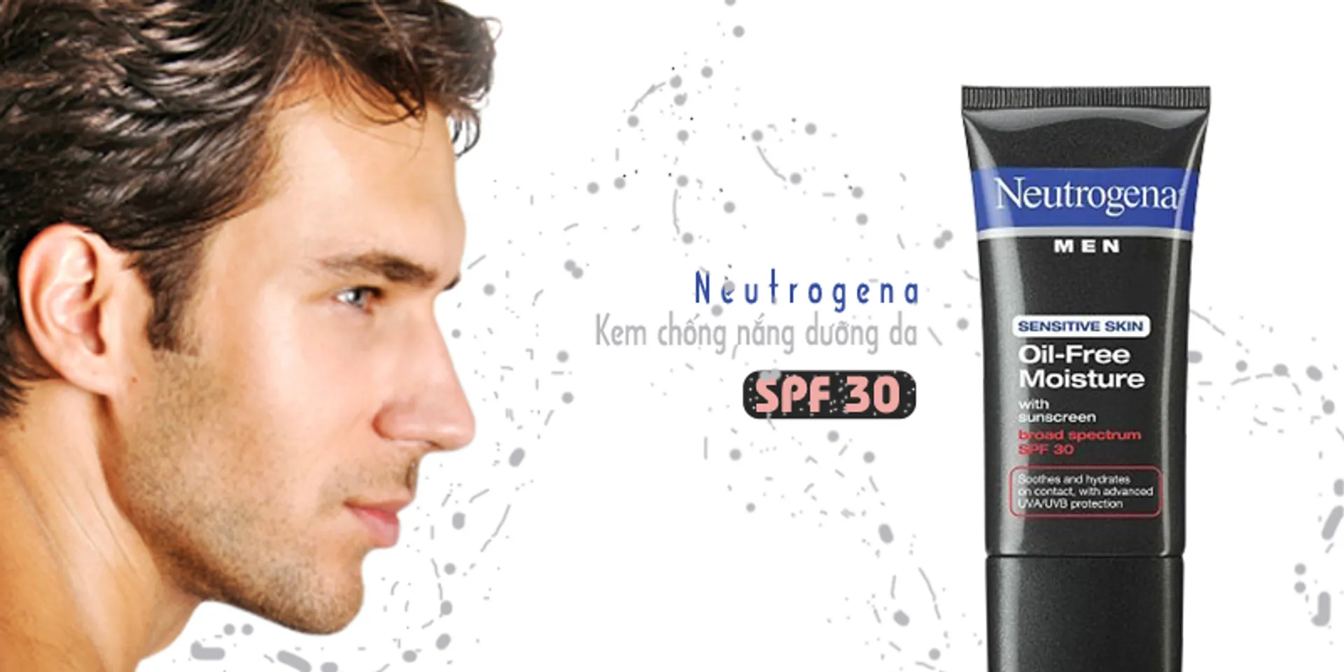 Neutrogena Men Sensitive Skin Oil Free Moisture SPF30 bảo vệ làn da hiệu quả