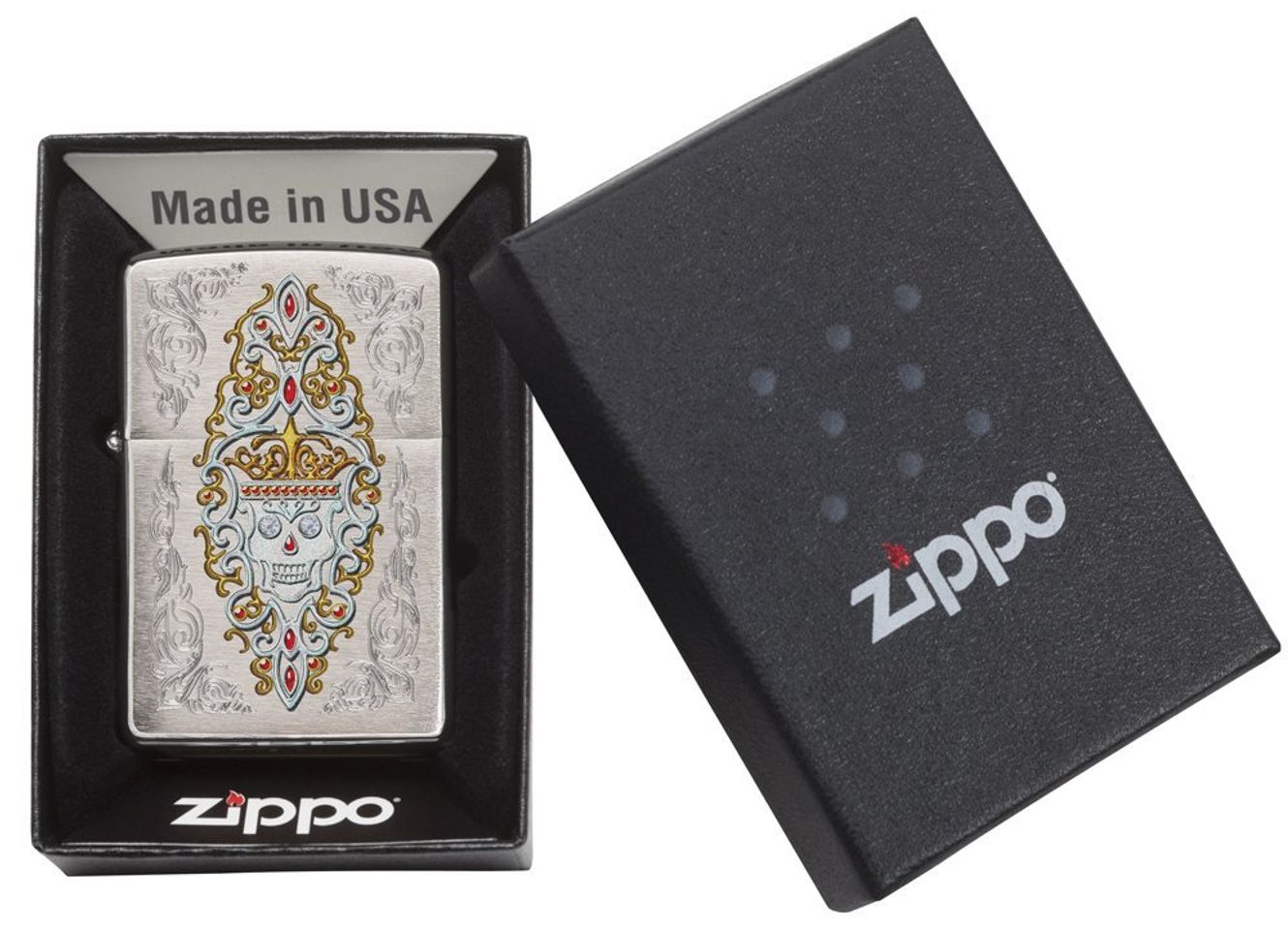 Các thành phần cấu tạo nên chiếc bật lửa Zippo Brushed Chrome Jeweled đều được nghiên cứu kỹ lưỡng và tỉ mỉ trước khi đưa vào sản xuất