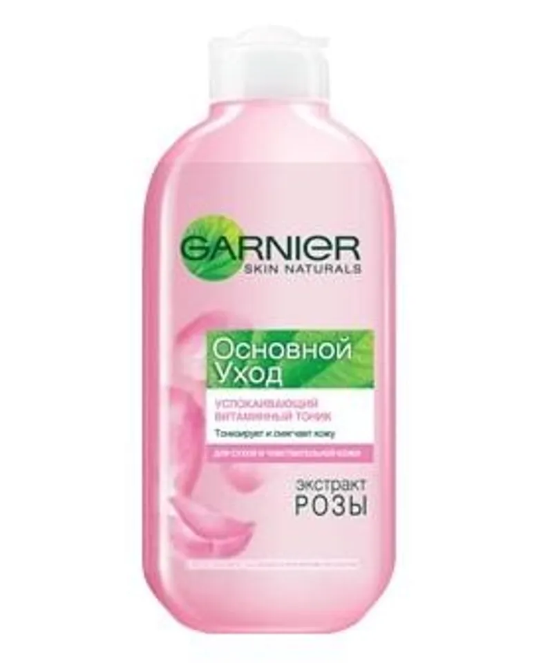 Nước hoa hồng Garnier cung cấp vitamin cho da khô và da nhạy cảm