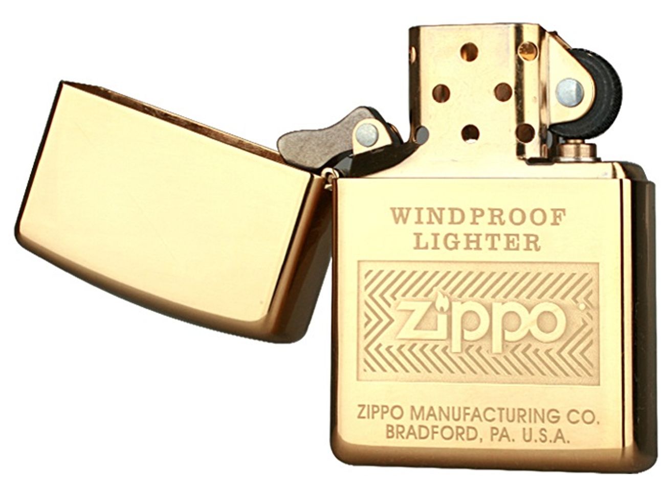Bật lửa Zippo Windproof High Polish Brass 28145  màu vàng đẳng cấp