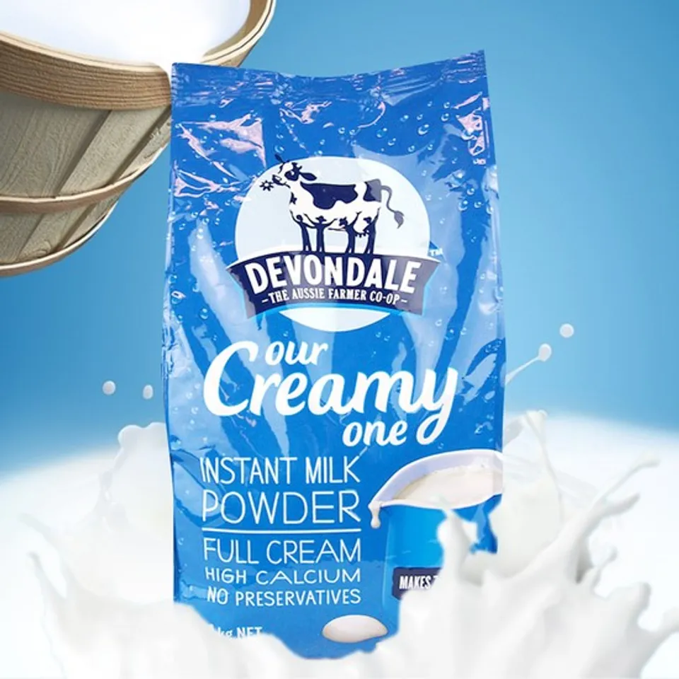 Sữa tươi nguyên kem dạng bột Devondale tăng chiều cao cho bé của Úc