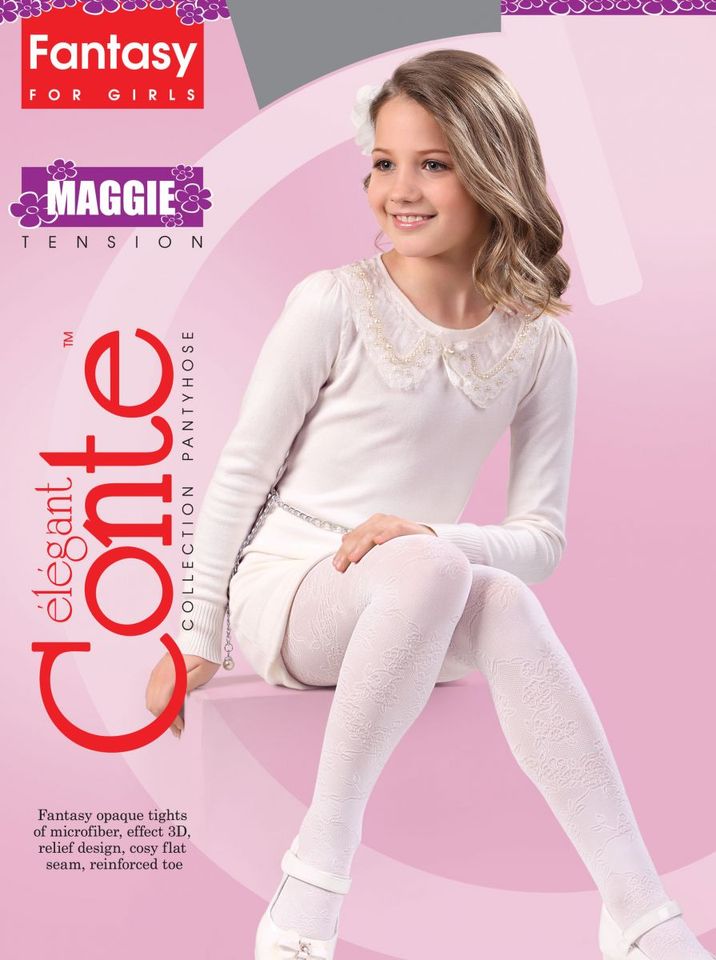Quần tất Nga Conte Fantasy Maggie cho bé gái được in họa tiết sang trọng