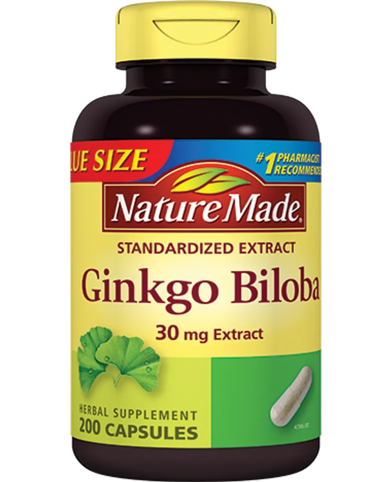 Viên uống bổ não tăng cường trí nhớ Nature Made Ginkgo Biloba 30mg chính hãng từ Mỹ