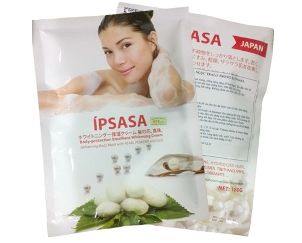 Kem tắm trắng Ipsasa chiết xuất từ ngọc trai và tơ tằm có công dụng làm trắng da tự nhiên