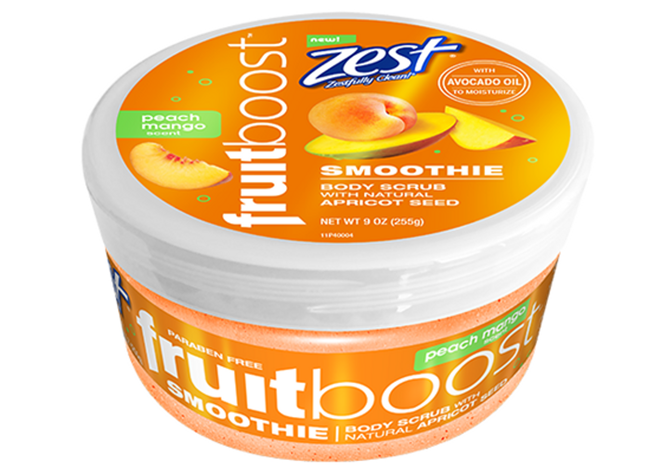 Tẩy tế bào chết Zest Fruitboost Smoothie Body Scrub Peach Mango cho làn da trên cơ thể