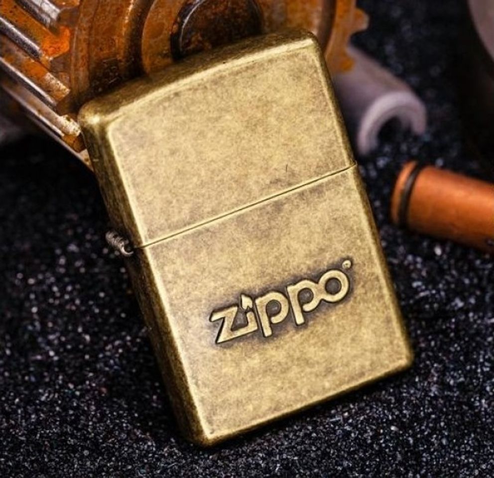 Bật lửa Zippo 28994 Stamped Logo Antique Brass 1