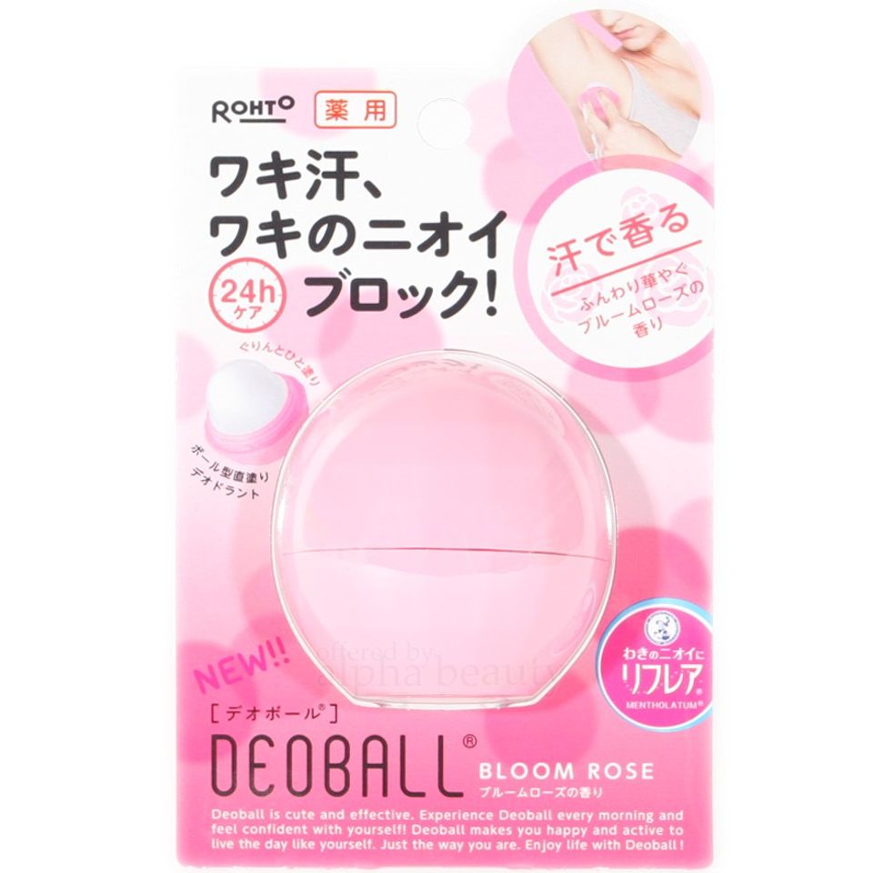 Lăn khử mùi Rohto Deoball Deodorant 24h thiết kế dạng khối tròn hình quả bóng nhỏ xinh xắn
