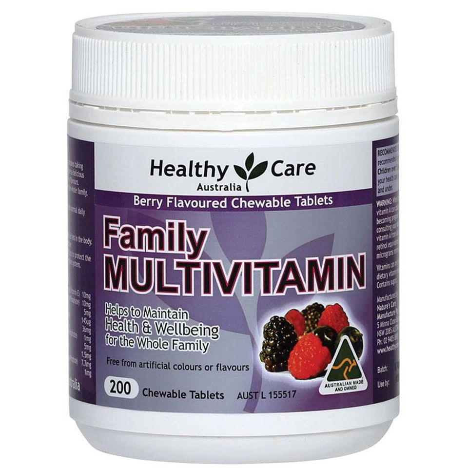Vitamin tổng hợp cho gia đình Healthy care Family multivitamin 200 viên