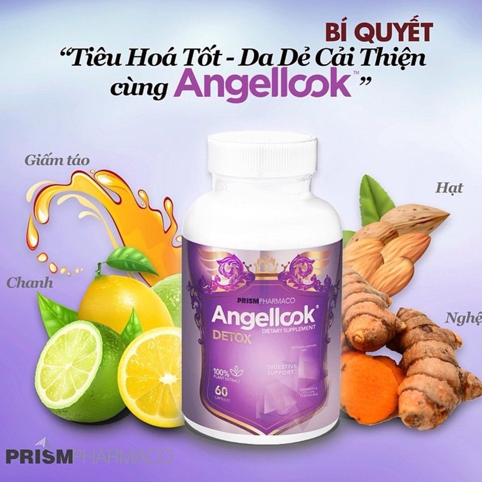 Viên uống giảm cân, thanh lọc cơ thể Angellook Detox 60 viên 1
