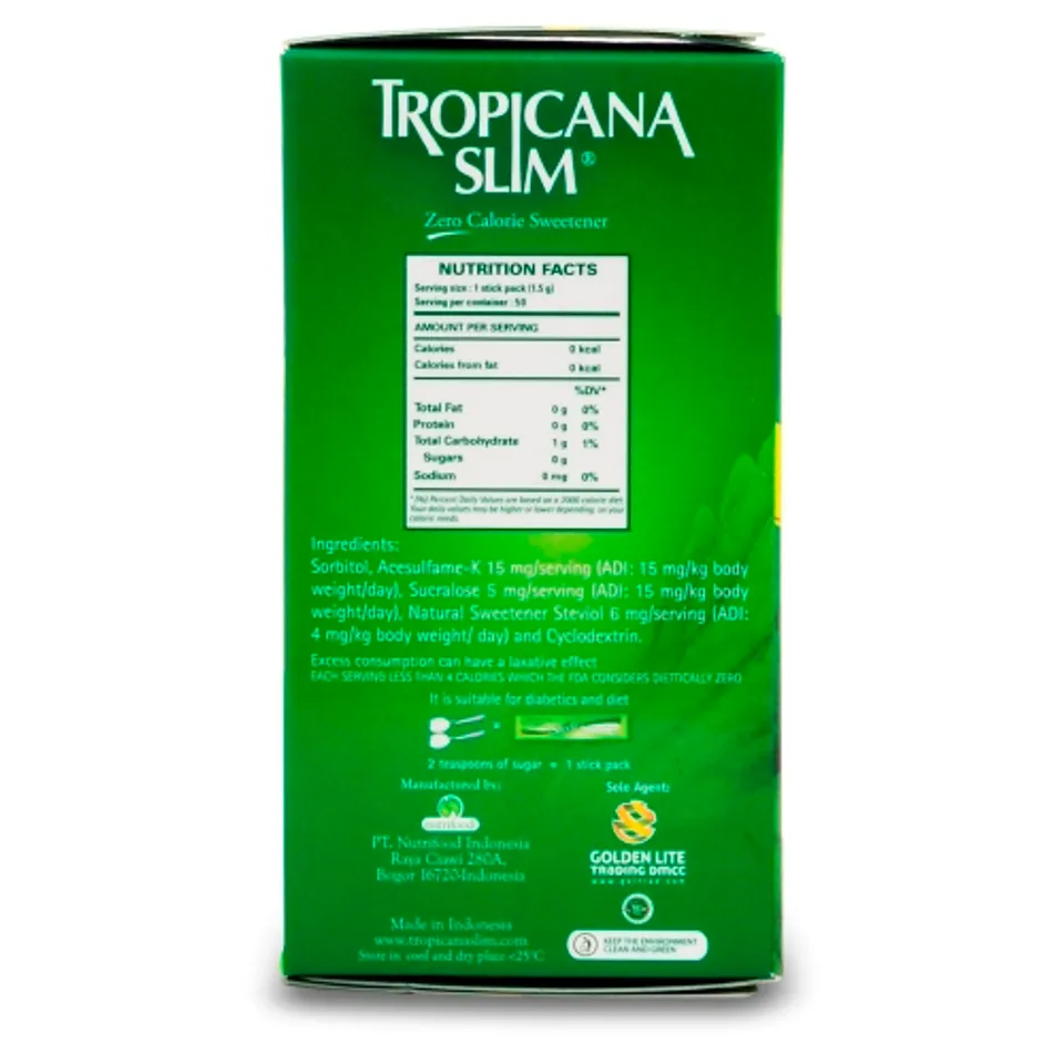 Combo 2 hộp đường ăn kiêng Tropicana Slim Stevia 3