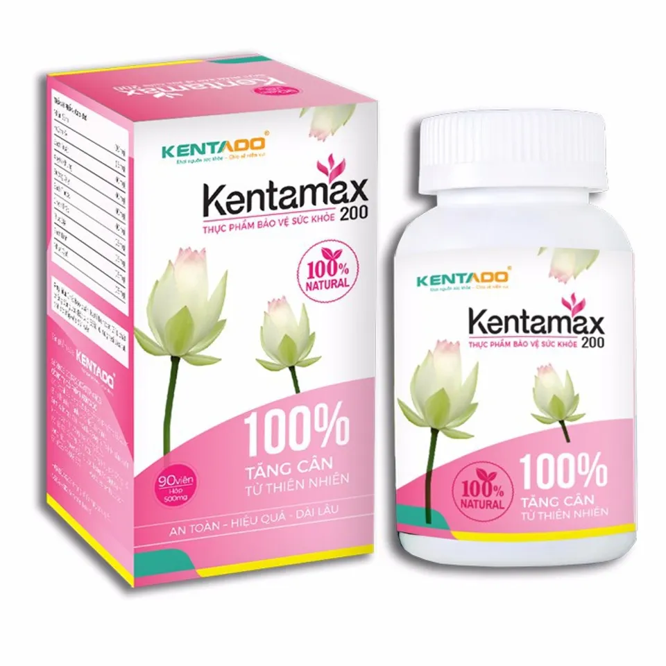 Viên uống tăng cân Kentamax 200 dành cho phụ nữ sau sinh và trẻ em trên 5 tuổ