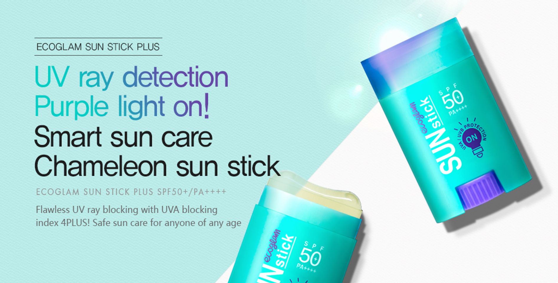 Kem chống nắng cảm biến tia UV Skinzen Ecoglam Sun Stick Plus SPF50+ 3