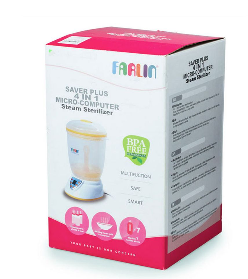 Máy tiệt trùng bình sữa Farlin TOP-214 với 4 chức năng chính hãng
