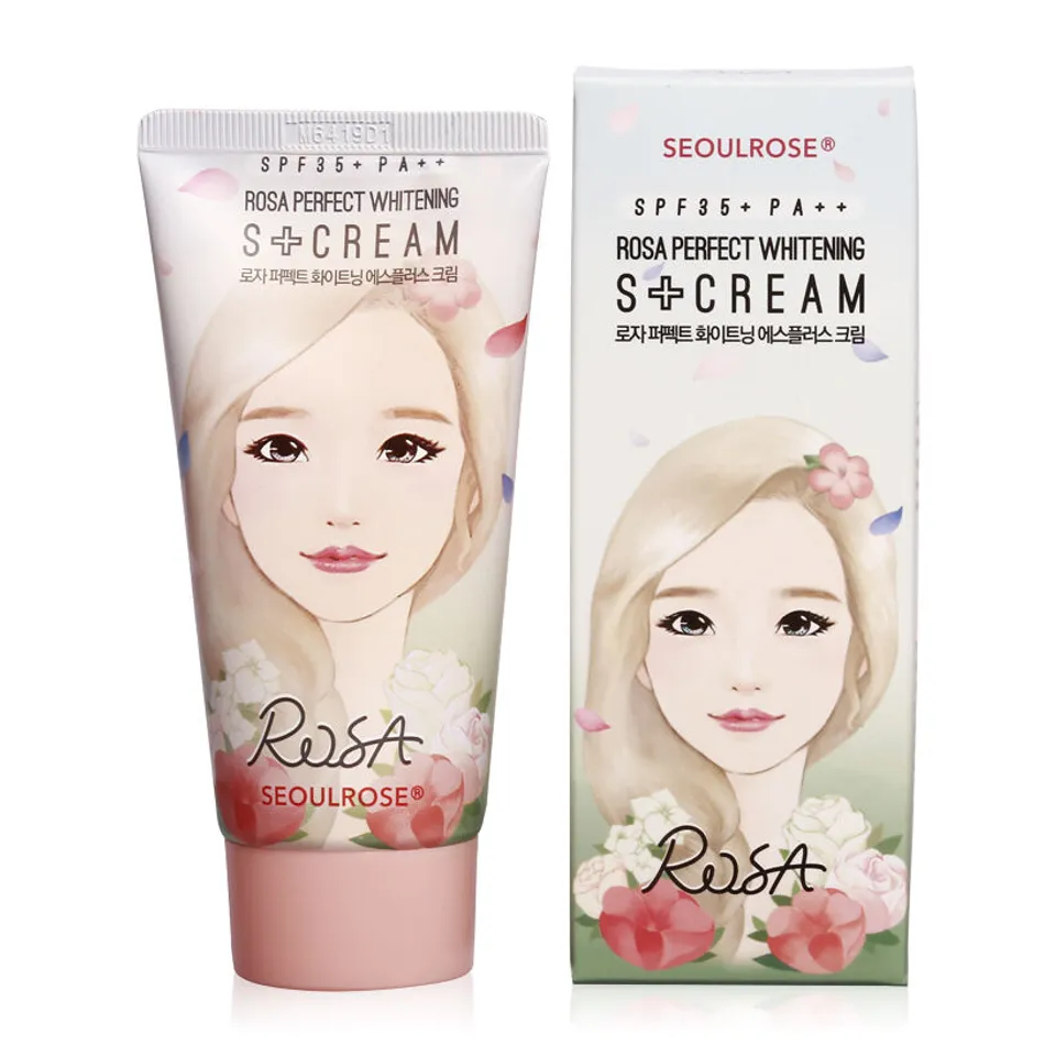 Kem dưỡng trắng da Rosa Perfect Whitening S Cream Seoul Rose SPF35 thành phần thảo dược