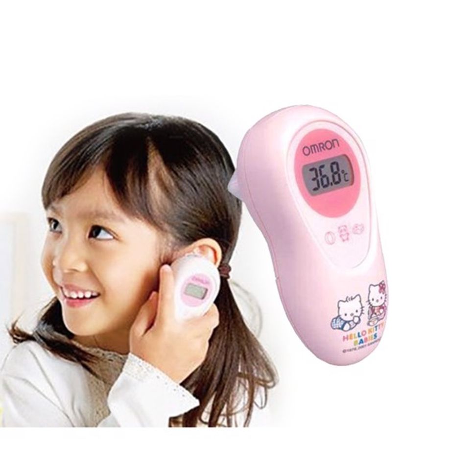Nhiệt kế đo tai Omron Hello Kitty MC-581 cho trẻ chính hãng 