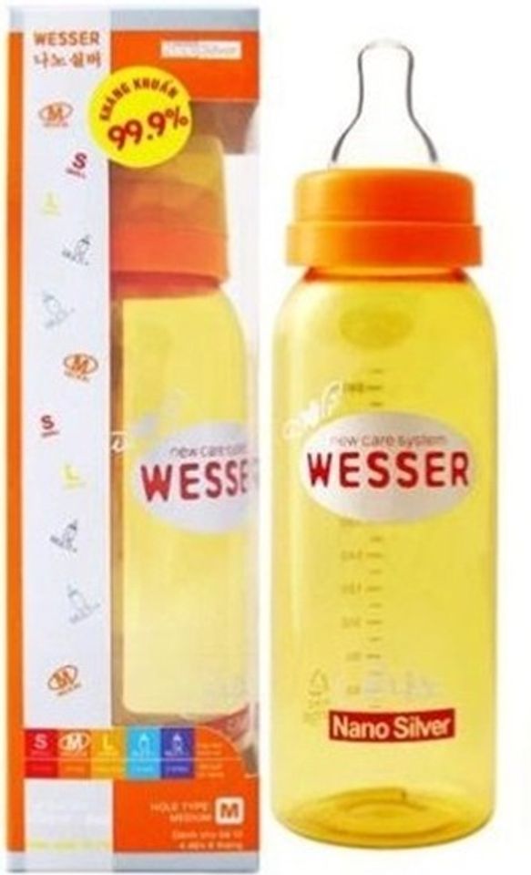 Bình sữa Wesser nano silver 250ml