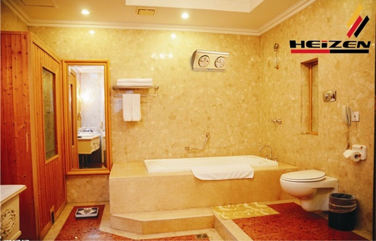 Đèn sưởi nhà tắm Heizen làm ấm nhanh, tự điều chỉnh nhiệt độ khi quá nóng