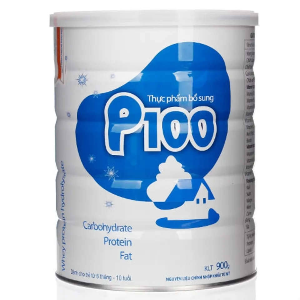 Sữa P100 900g cung cấp dinh dưỡng thiết yếu cho trẻ suy dinh dưỡng vừa và nặng giai đoạn phục hồi