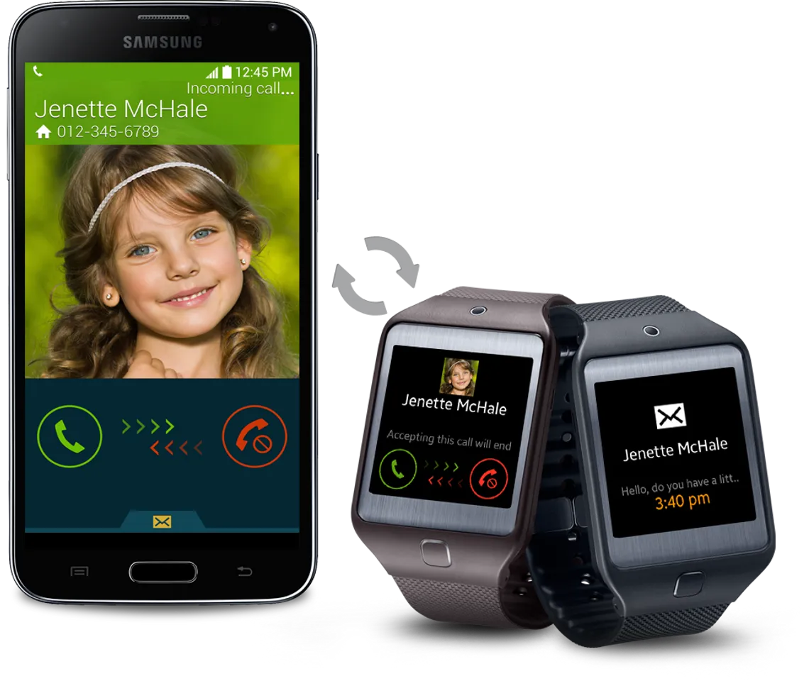 Samsung Gear 2 Neo cho phép bạn thực hiện và nhận cuộc gọi và đọc dễ dàng trên một màn hình lớn