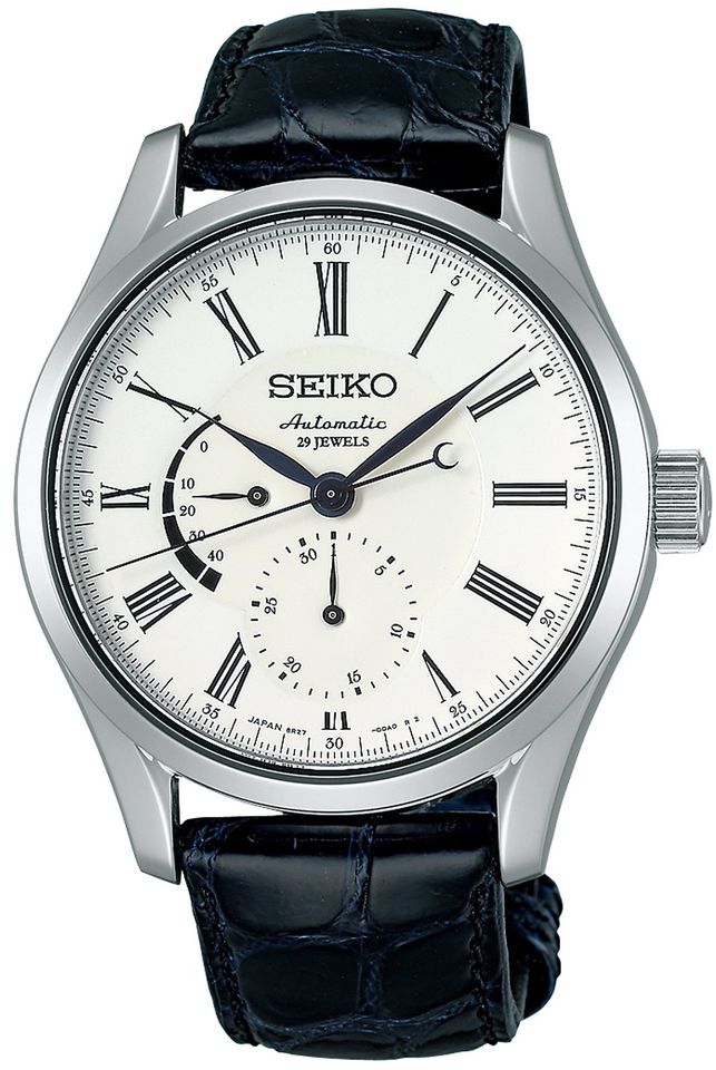 Đồng hồ Seiko SARW011 Presage được thiết kế thanh lịch, mặt đồng hồ từ loại thép không gỉ sang trọng, dây da cá sấu đẳng cấp. 
