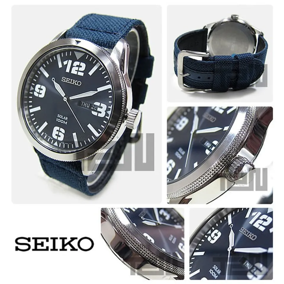 Mẫu đồng hồ Seiko Solarcó mặt kính tinh thể Hardlex chống xước, chống va đập hiệu quả. Vòng bezel thiết kế cách điệu, hình răng cưa xung quanh vòng 