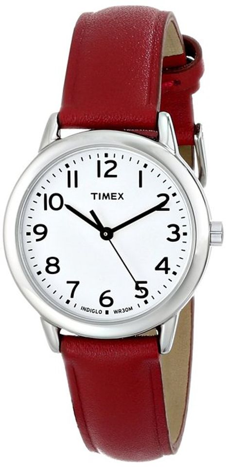 Đồng hồ Timex T2N952 dây da đỏ cực nổi bật cho nữ