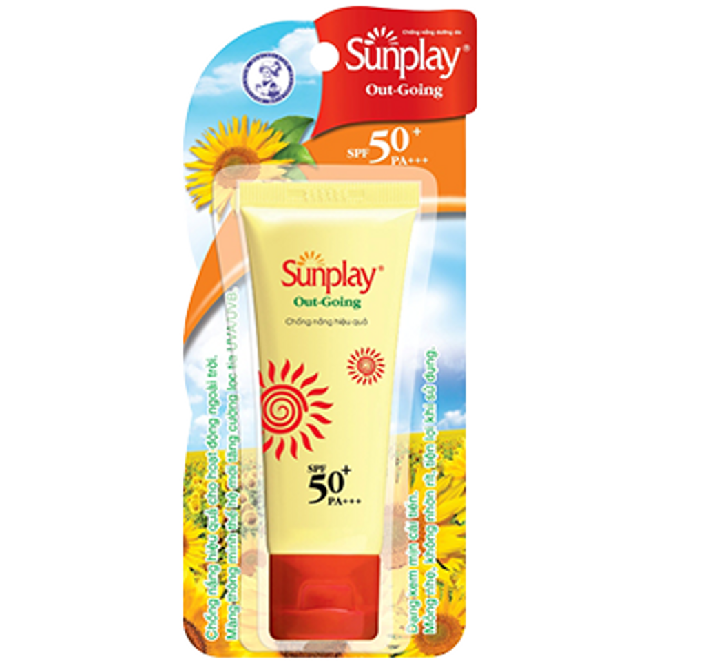 Kem chống nắng Sunplay Out Going giúp tạo màng chắn tia UVA bảo vệ làn da hiệu quả