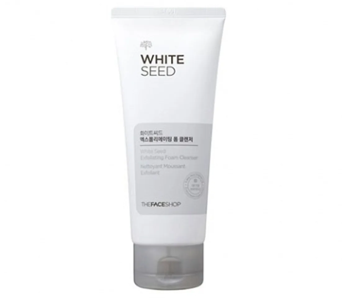 Sữa rửa mặt trắng da The Face Shop White Seed Exfoliating Foam Cleanser nhẹ nhàng lấy đi bụi bẩn trên da