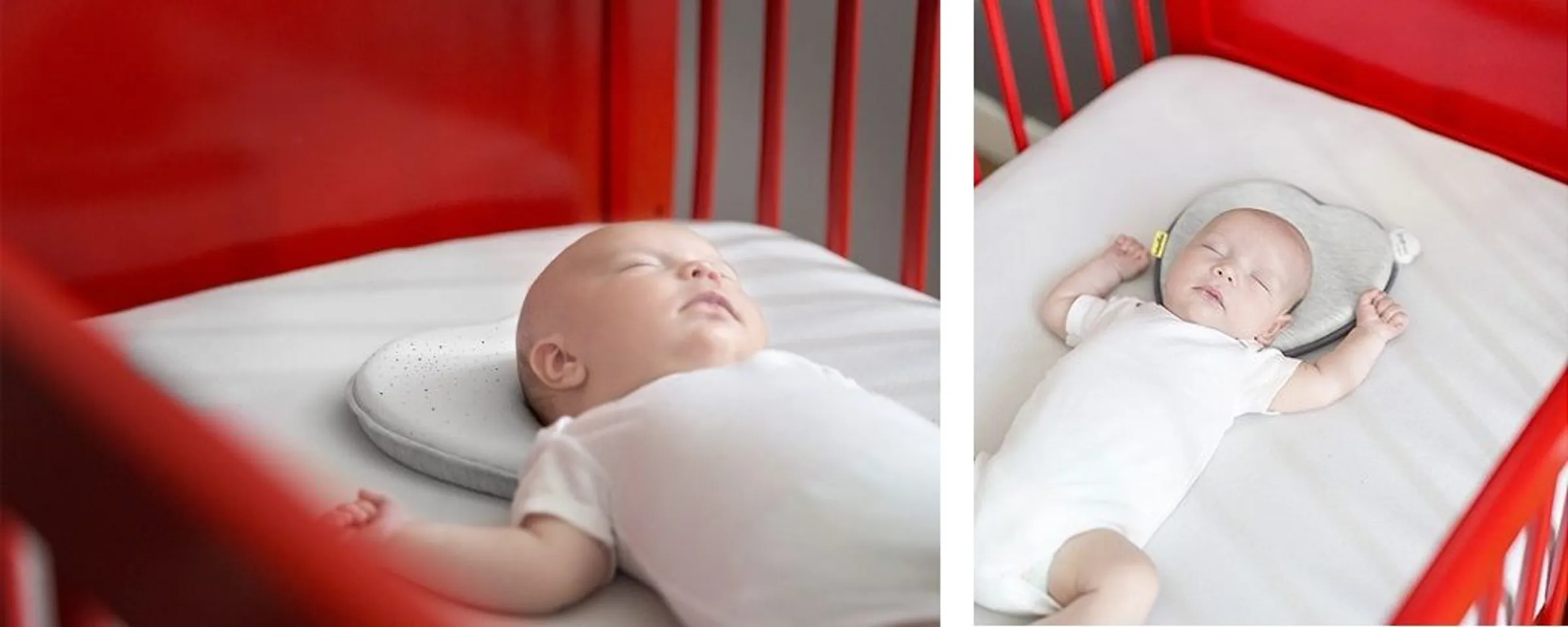 Gối chống bẹp đầu Babymoov dùng khi bé nằm nôi cũi
