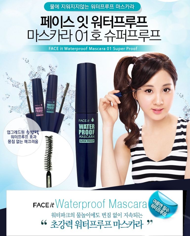 Mascara The Face Shop Face it Waterproof chải mi không trôi