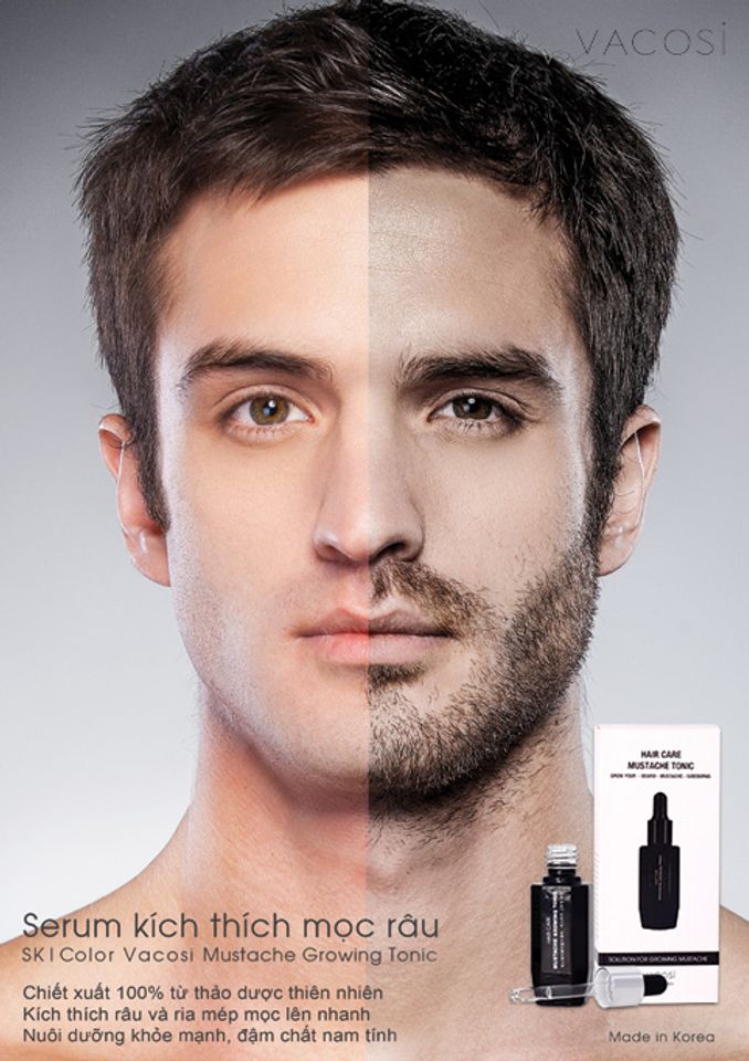 Sản phẩm kích thích mọc râu SK|Color Vacosi tăng cường phục hồi nang râu, và tăng cường râu hiệu quả