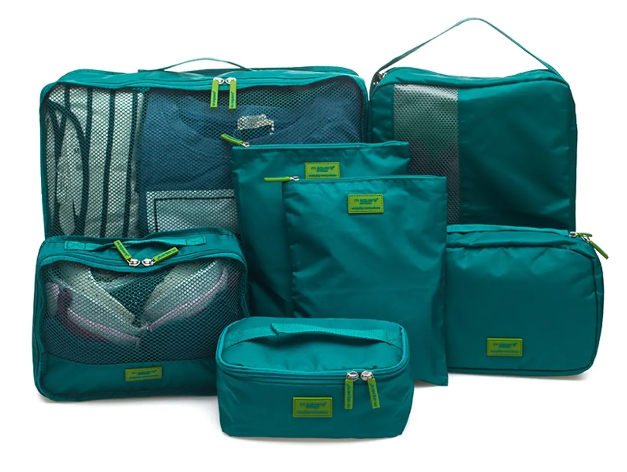 Set 7 túi đựng đồ du lịch công tác Msquare màu xanh ngọc