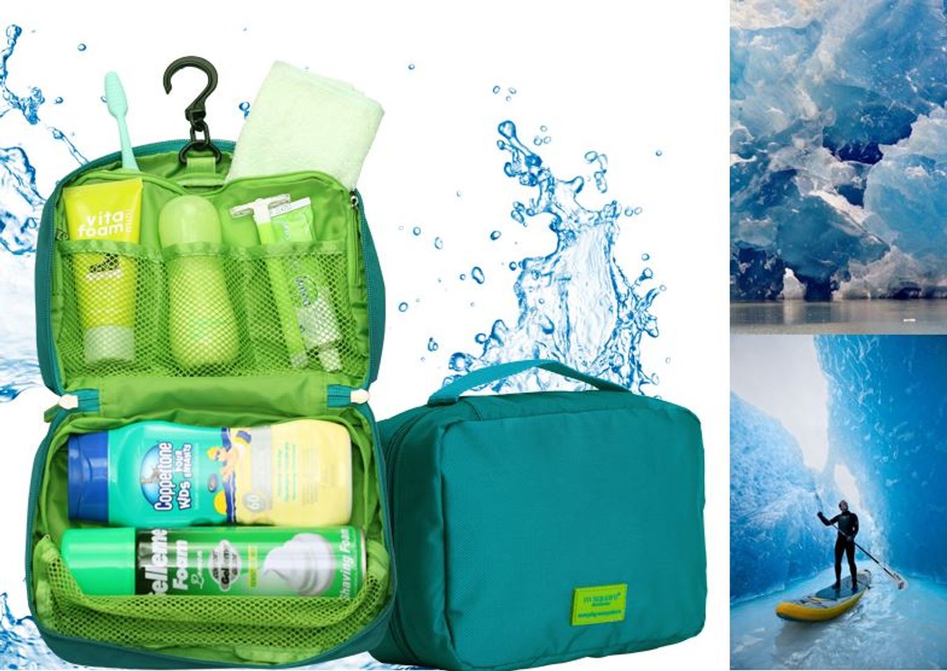 Chất liệu của túi đựng mỹ phẩm chống nước Msquare giúp bảo vệ đồ trang điểm và mỹ phẩm của bạn tốt hơn