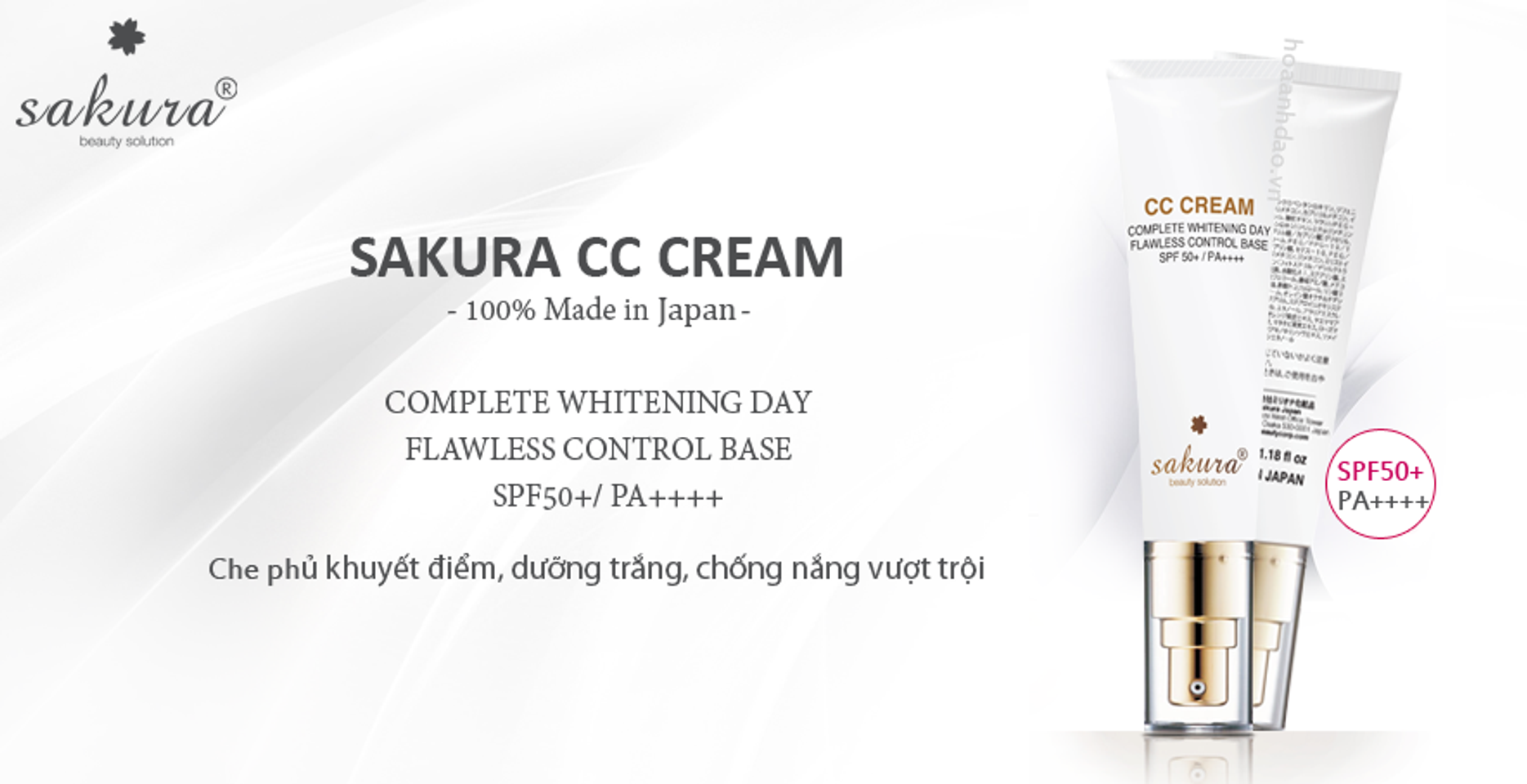 Sakura CC cream chứa các thành phần chiết xuất từ thiên nhiên 