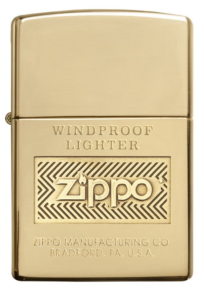 Bật lửa Zippo Logo Polish Brass Lighter 28145 thời thượng 1