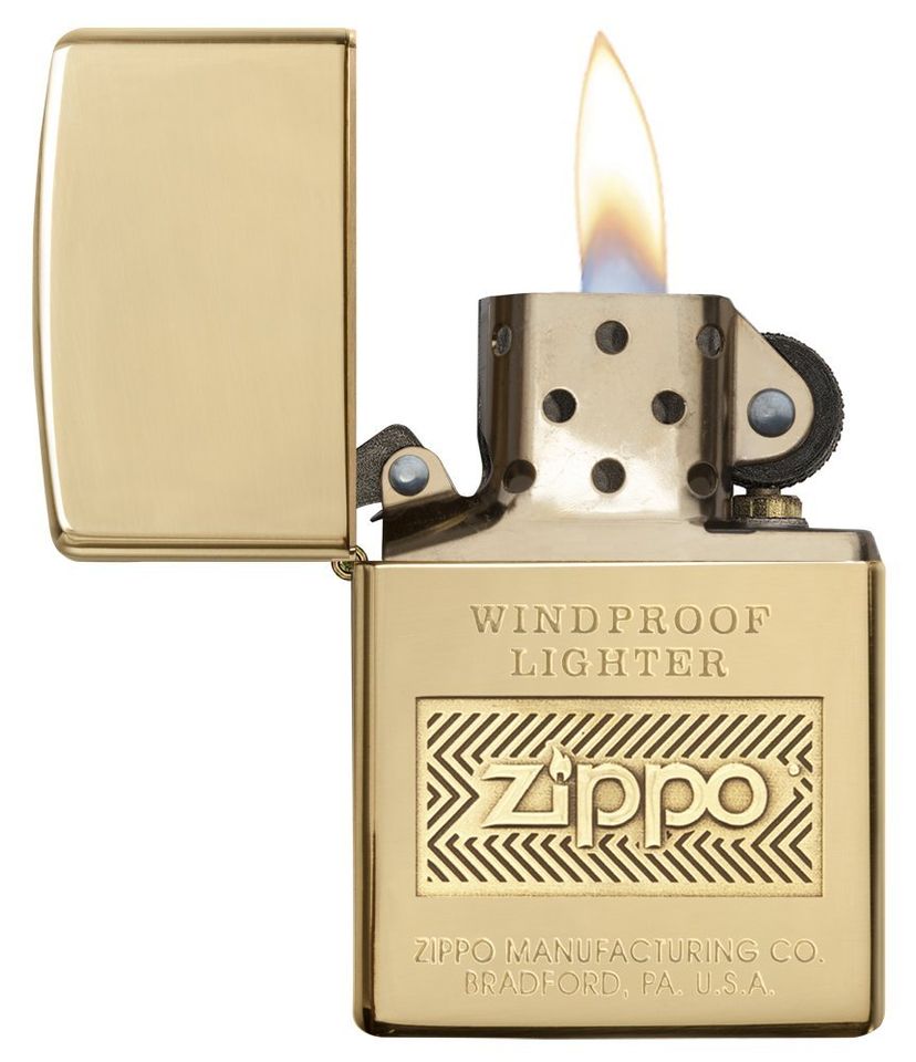Bật lửa Zippo Logo Polish Brass Lighter 28145 thời thượng 2