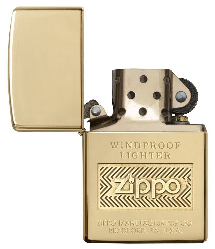 Bật lửa Zippo Logo Polish Brass Lighter 28145 thời thượng 4