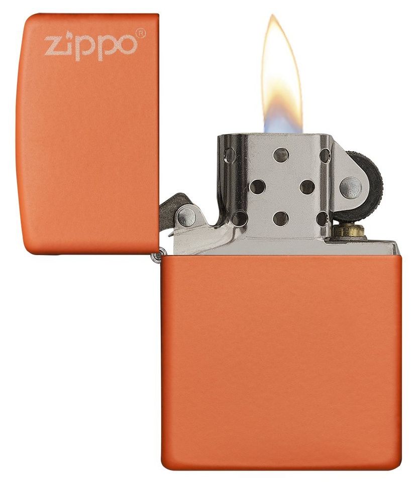 Bật lửa Zippo Orange Matte W/Zippo Logo 231ZL ấn tượng 2