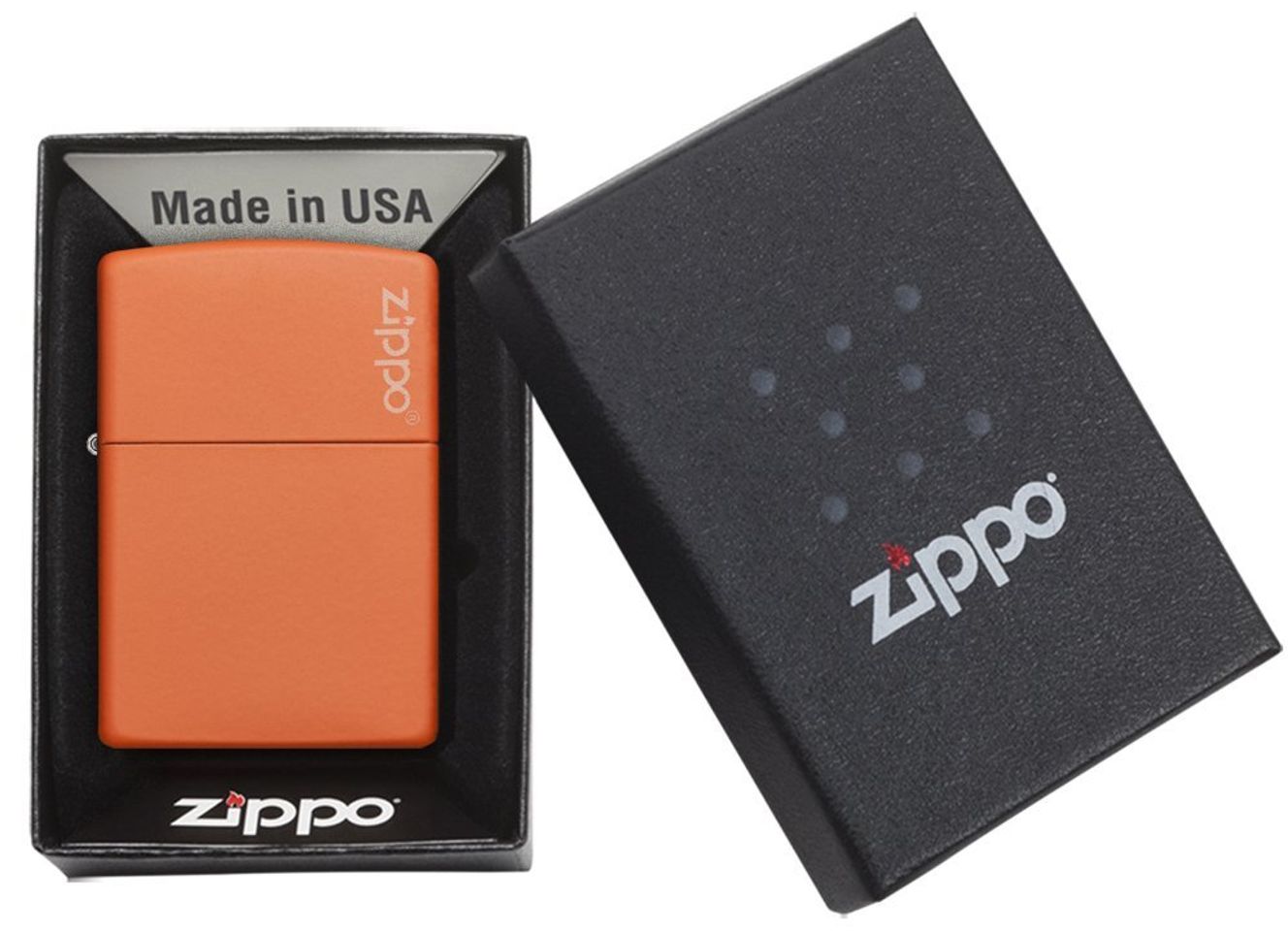 Bật lửa Zippo Orange Matte W/Zippo Logo 231ZL ấn tượng 3