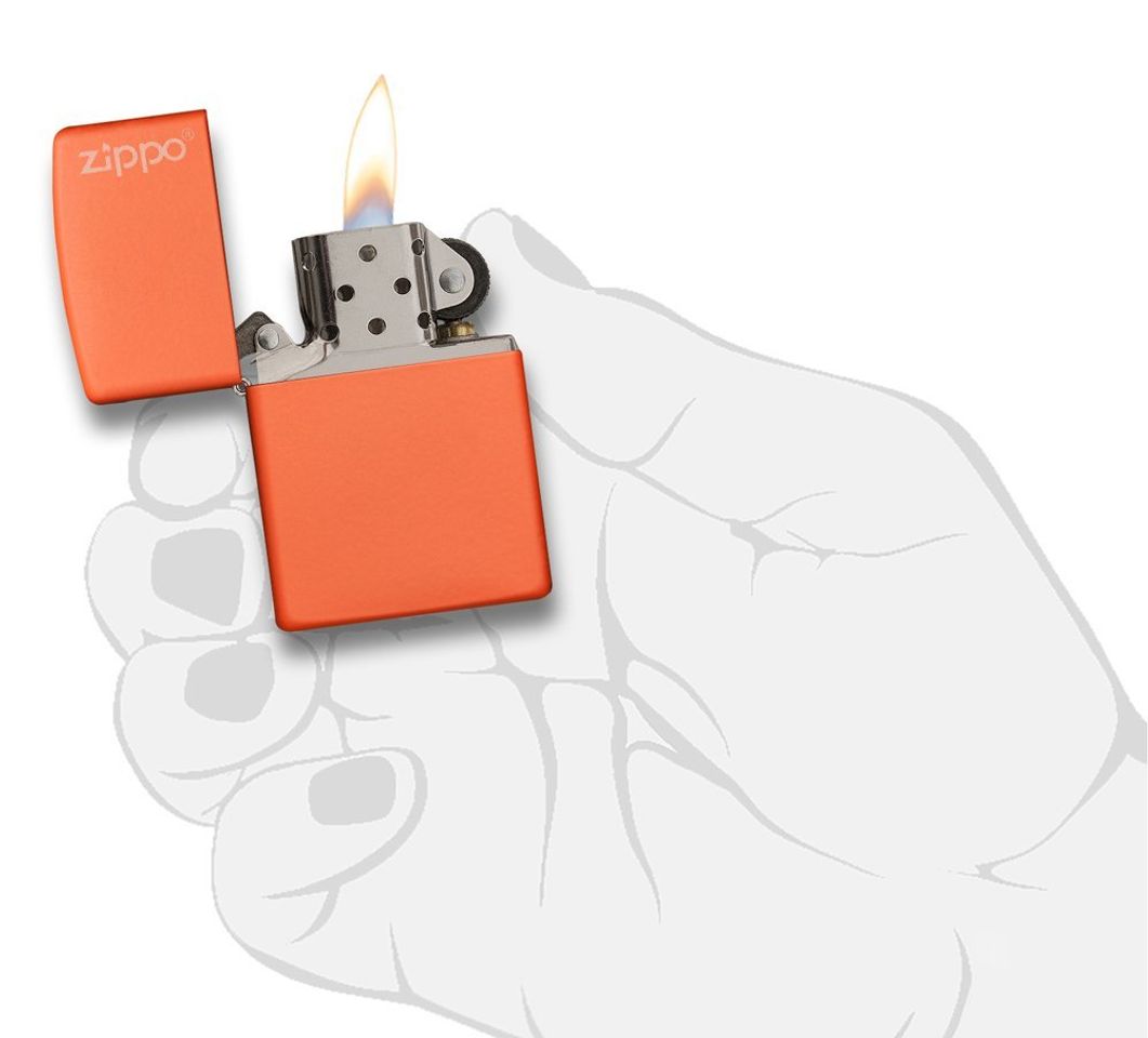 Bật lửa Zippo Orange Matte W/Zippo Logo 231ZL ấn tượng 4