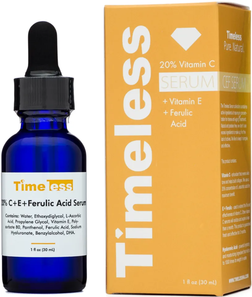 Serum Timeless 20% Vitamin C + E + Ferulic Acid trị thâm, chống oxy hóa và làm sáng da