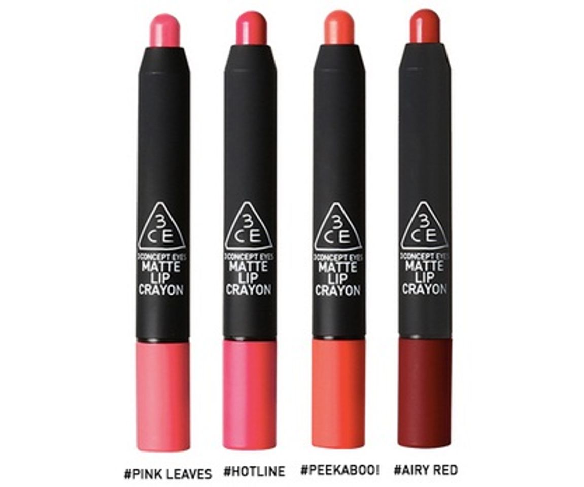 Son 3CE Matte Lip Crayon thiết kế dạng bút vặn vô cùng tiện dụng