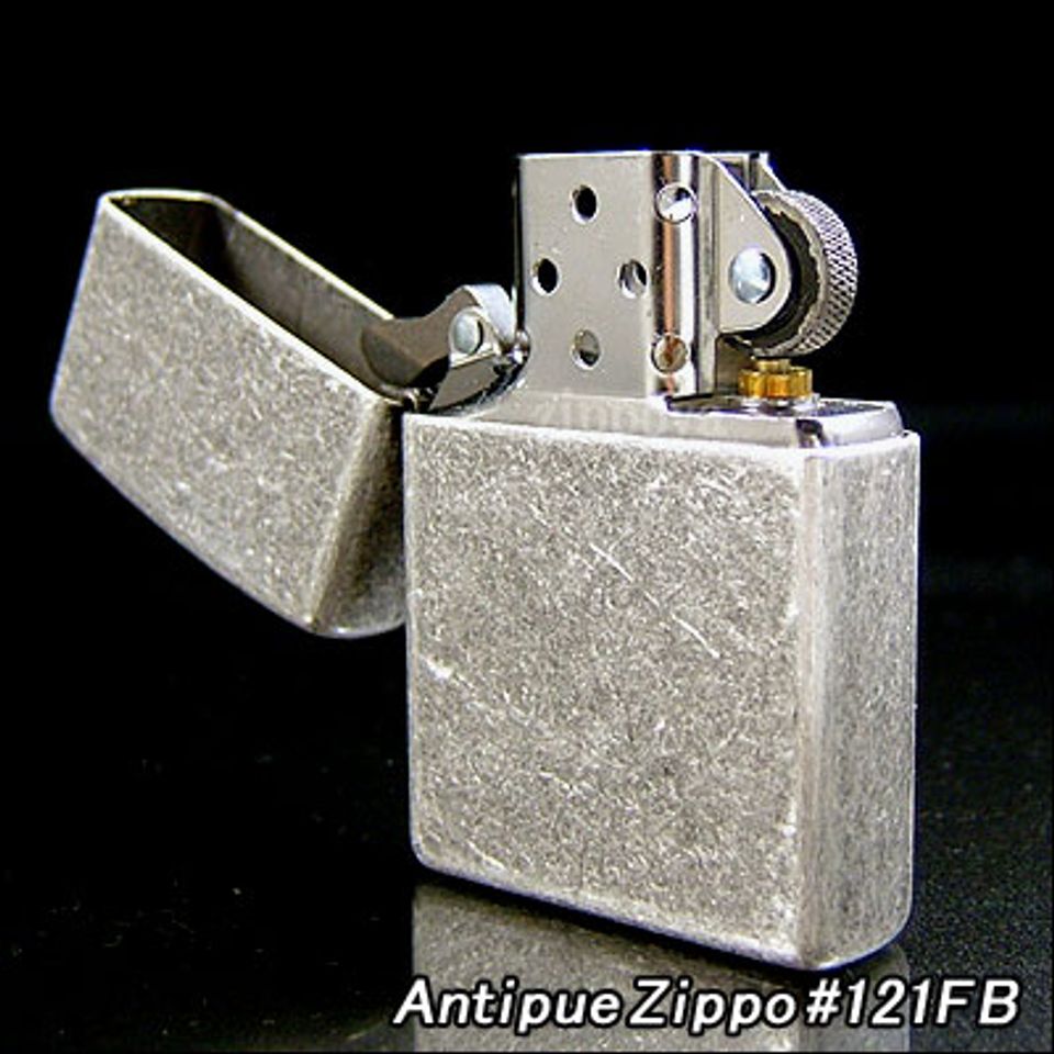 Bật lửa Zippo 121FB Antique Silver Plate bạc giả cổ chính hãng