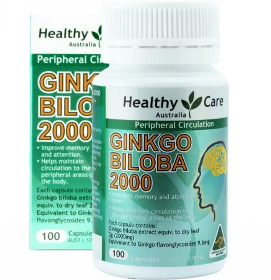 Viên tuần hoàn não Ginkgo Biloba Healthy Care chính hãng từ Úc