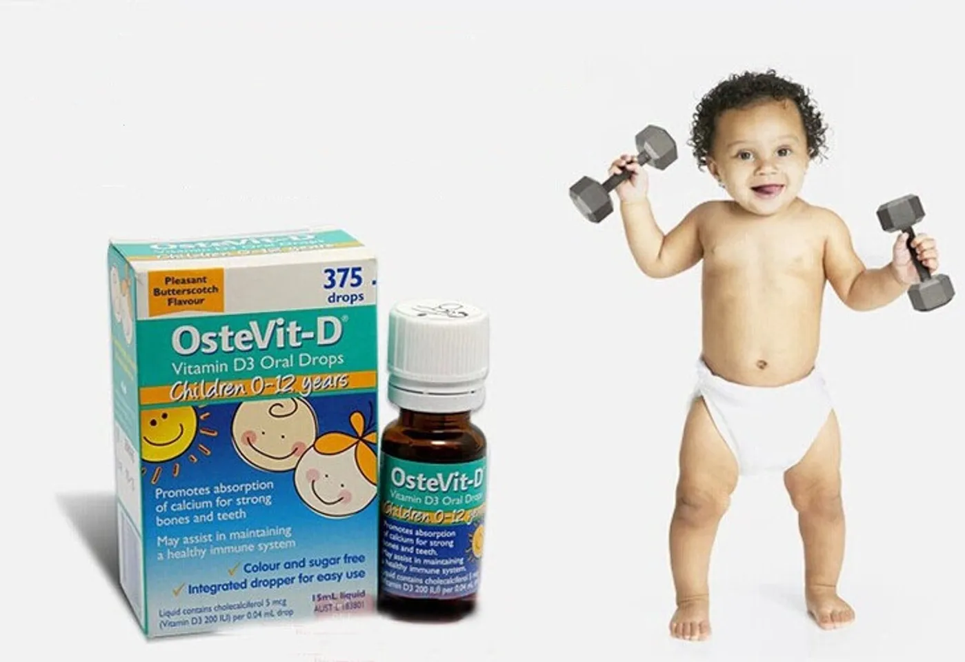Vitamin D3 Ostevit giúp cho hệ xương và răng của bé thêm chắc khỏe
