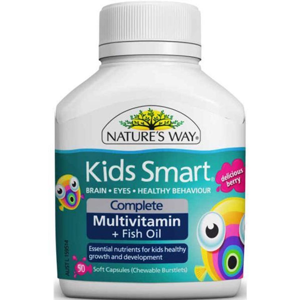 Vitamin tổng hợp và dầu cá cho bé Nature's Way Kids Smart Complete chính hãng từ Úc