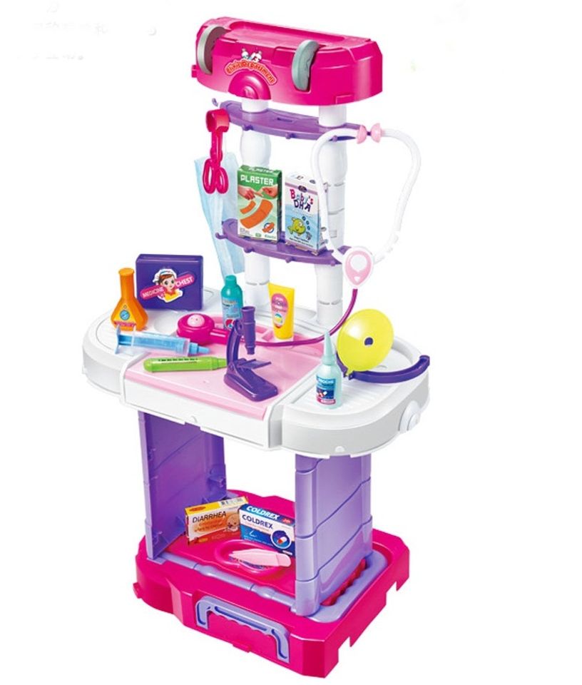 Bộ đồ chơi gồm có 2 tầng, phù hợp với chiều cao của các bé, giúp bé không bị mỏi người dù chơi trong thời gian dài