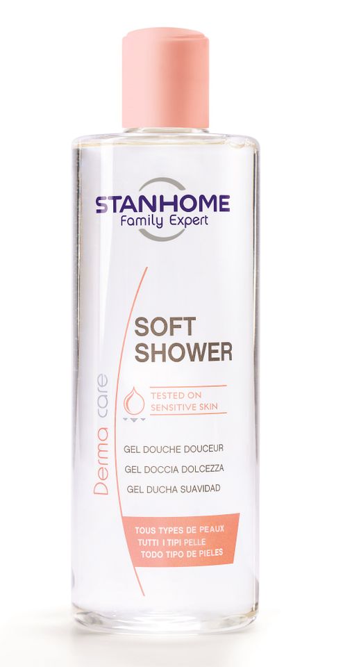 Sữa tắm Stanhome Family Expert Soft Shower không xà phòng là sản phẩm dành cho da bị mụn ở lưng, ngực
