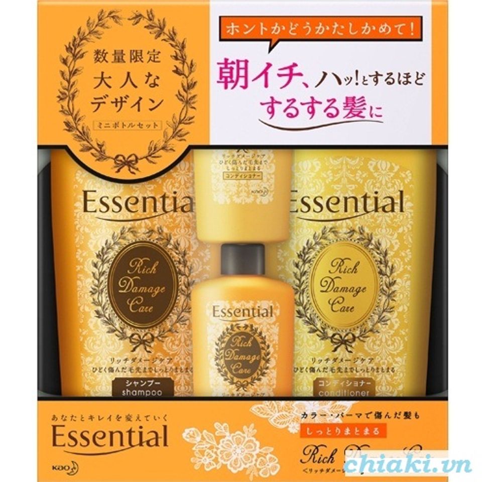Bộ dầu gội Kao Essential Nhật Bản chiết xuất mật ong 2
