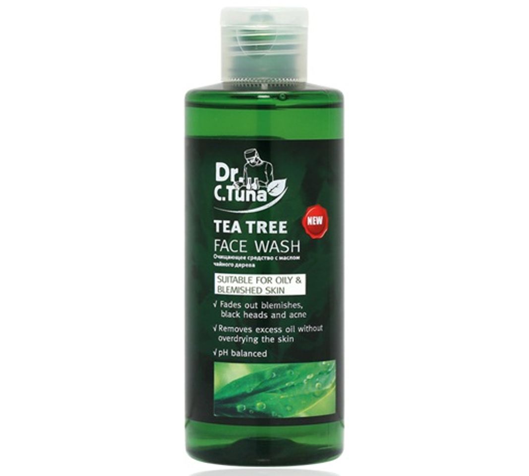 Gel rửa mặt trị mụn Dr C Tuna Tea Tree Face Wash nhẹ nhàng làm sạch da, loại bỏ dầu nhờn tích tụ và giảm các khiếm khuyết trên da